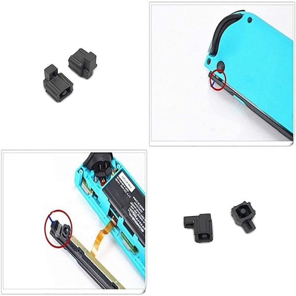 Metall vänster höger skjutreglage spänne lås spärrfäste för Nintendo Black A Black A