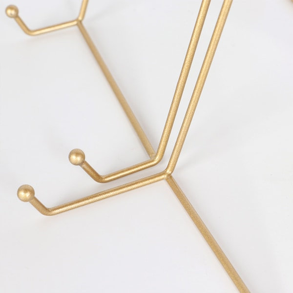3-pack metalldisplaystativ i järn för tallrikar, tallrikshållare, displaystativ för bilddekorativa tallrikar, böcker, guld L