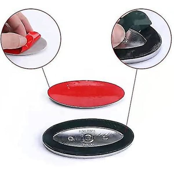 2kpl Passar Land Rover Grille Badge Takaluukku Oval Badge Tarra, Sopii Land Rover Range Rover Badge Nimikyltti (musta)