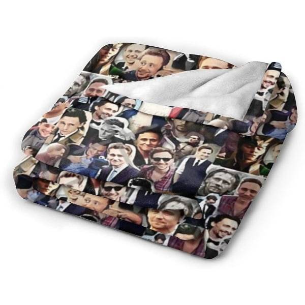 Tom Hiddleston Collage Ultrablød Mikrofleece-filttæppe -t344 50x40in 125x100cm
