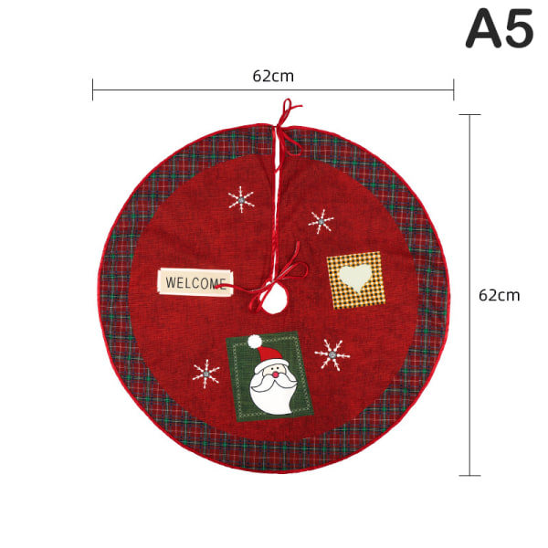 Joulukuusen hame Tecknad Santa Claus Lumiukko Joulukuusen hame A5 yksi koko A5 one size