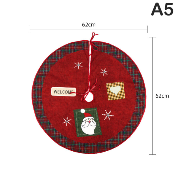 Juletræsskørt Tecknad Santa Claus Snowman Xmas Tree Skir A5 one size A5 one size