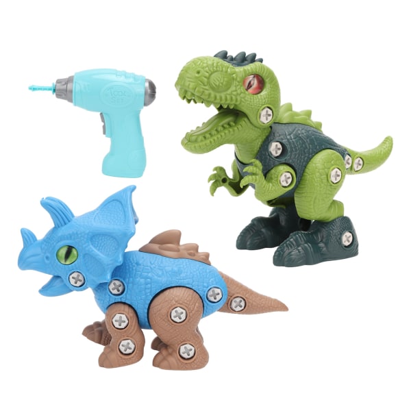 2 set Dinosaurier Montera leksak Utveckla Hand On Förmåga Pedagogisk Ta isär Djurleksaker för barn 6605 2