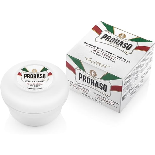 Proraso Raktvål för Känslig Hud i Skål 150 ml, Vit