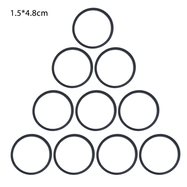 10 stk/pose 1,5 mm Universelle Kassett-båndmaskinbelter Diverse vanlige gummibelter C