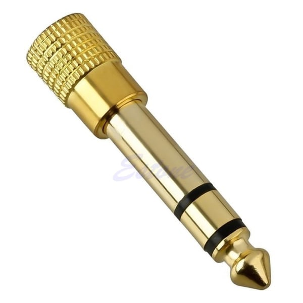 Guld Audio Hun 6,3 mm 1/4\" Han til 3,5 mm 1/8\" Stereo Stikadapter Konverter
