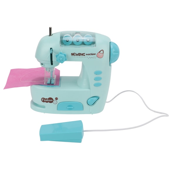 Mini symaskin för barn Nybörjare syleksakssats Små apparater Leksak med sidoknapp för tidig utbildning
