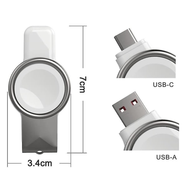 Trådlös laddare USB TypeC 2-i-1-gränssnitt Bärbar laddning