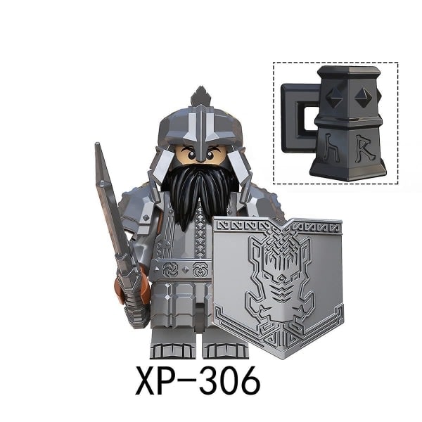 8 st Sagan om ringen byggsten docka dvärg serien ledare krigare krigare byggsten minifigur