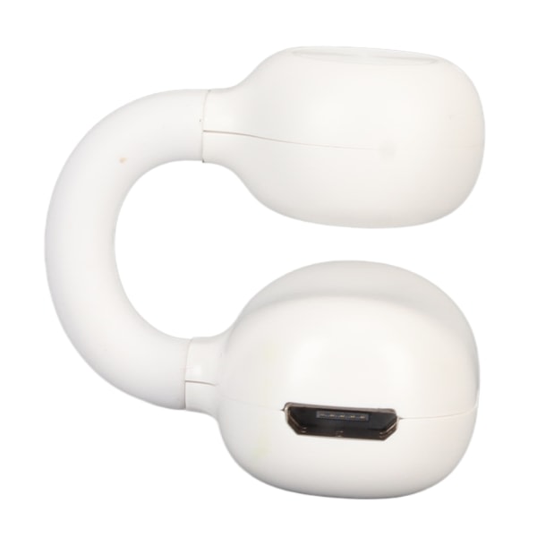 Öronklämma Bluetooth hörlurar HiFi Brusreducering Uppladdningsbar Single Ear Clip On Trådlös hörlur för sport Vit