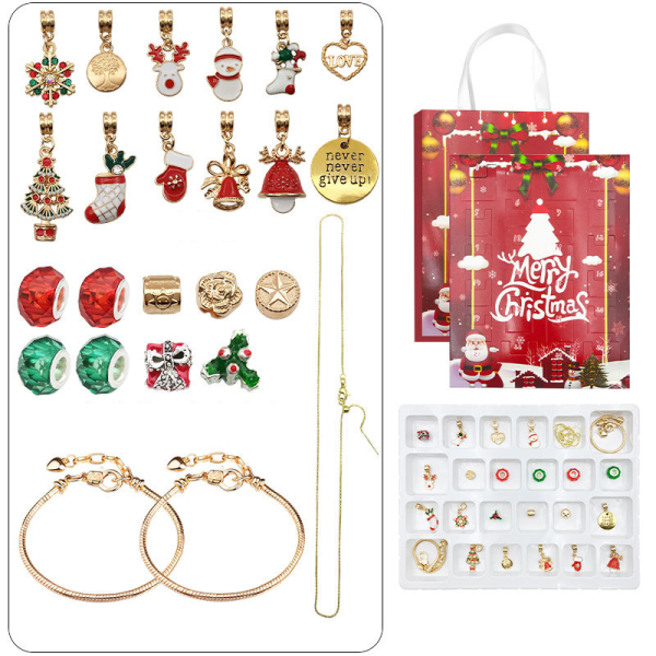 24 Countdown Kalender Advent Surprise Blind Box Julberlock Gold