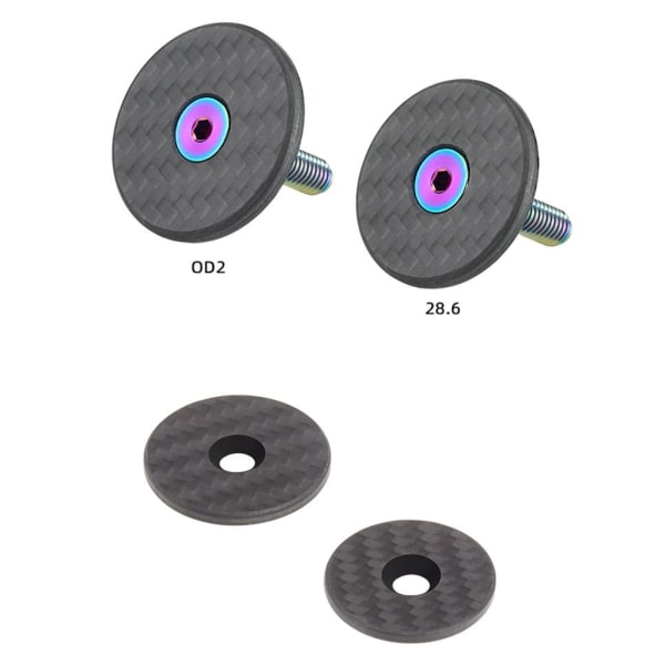 28,6 mm 1-1/8\" Sykkelheadset Deksel Gaffelstam Cap med Bolt Karbonfibersykkelstam for Landeveissykler A