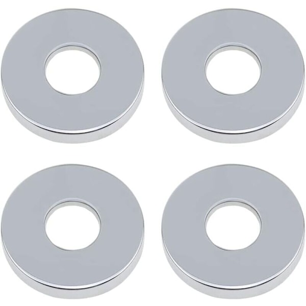 Dusjbatteri Rosett 4 Stykker Krombelagt Åpningsrosett Armatur Ø 26mm (3/4\") Rustfritt Stål Rørleggerrosett Flat Lav for Kjøkken Bad