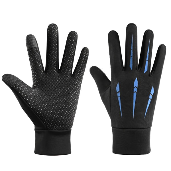 Vinter Touch -hansikkaat, kylmänkestävät moottoripyörä- ja pyöräilyhansikkaat, siniset, ONESIZE Blue ONESIZE