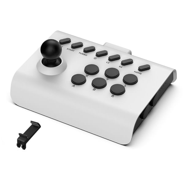 Konsoli Rocker langallinen/ Bluetooth yhteensopiva/2.4G-yhteys Peliohjain Arcade Fighting Controller Type-C -liitäntä Valkoinen musta
