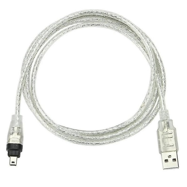USB-hann till Firewire IEEE 1394 4-stifts Ilink-adapterkabel 1394-kabel för Sony vit
