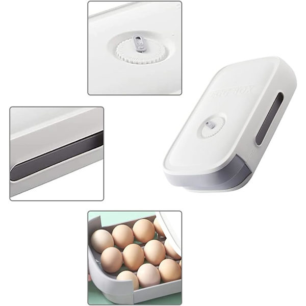 Egglagerboks, Eggboks i plast, Kjøkkenegglagerboks, Eggbeholder