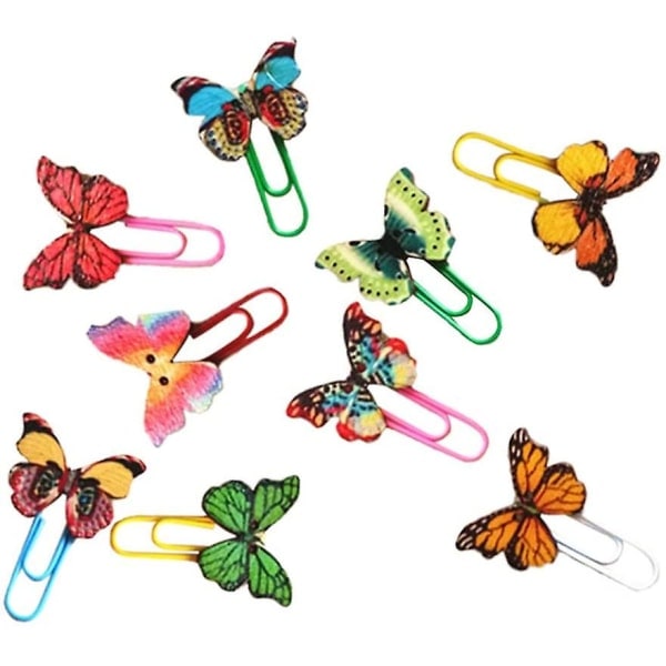 50-pack Fashion Butterfly Paper Clips Creative Lovely Cartoon Pärm