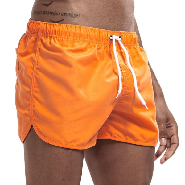 Sommarbadkläder för män Shorts Märke Beachwear Orange L zdq