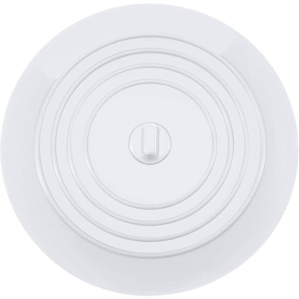 Silikon Badekarplugger Vaskestopper Kjøkkenvask Plugg 15CM Diameter for Kjøkken, Bad og Vaskerom Universal Avløpsplugg Stopper (1 stk, Hvit)