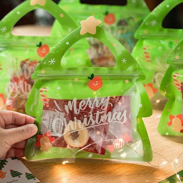 10 stk julegaveposer til godteri Sjokoladekake Nougat Bisc 10PCS