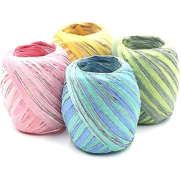 Rolls Natural Raffia Ribbon for Crafts
