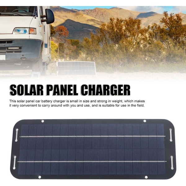 6W 18V Flexibel Solpanel Laddare Uppladdningsbar Bärbar Solpanel Billaddare med Kontroller, DUBUNS