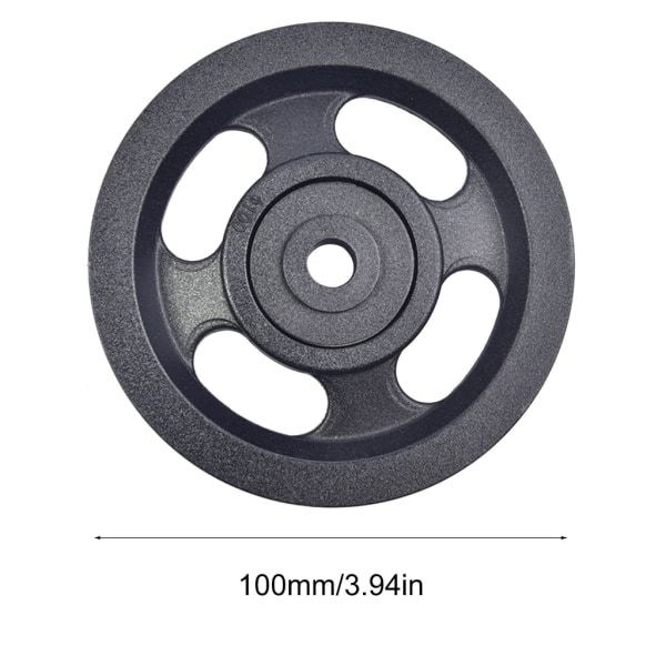 Nylon remskivehjul 100 mm sort hjul kabel Gym Fitness udstyr del Træningsmaskine del og remskive tilbehør