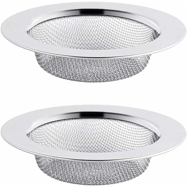 2 stk. vaskesi i rustfrit stål, 11,5 cm afløbsfilter, vaskesi, køkkenvaskesi