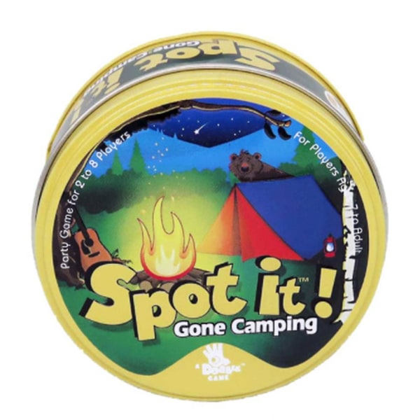 Spot It -korttipeli useille pelaajille Logiikkaa kehittävä harjoituslautapeli perheen kokoontumisille [HK] Old Camping Old Camping