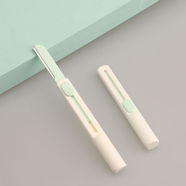 1. foldbar øjenbryns trimmer Hår fjernelse værktøj Ansigt barberblad Grøn onesize Green onesize