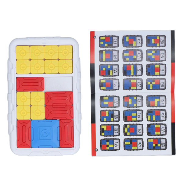 Kids Sliding Puzzle Board Utveckla logiskt tänkande utmaningar Handhållna pussel Leksak för barn Vit