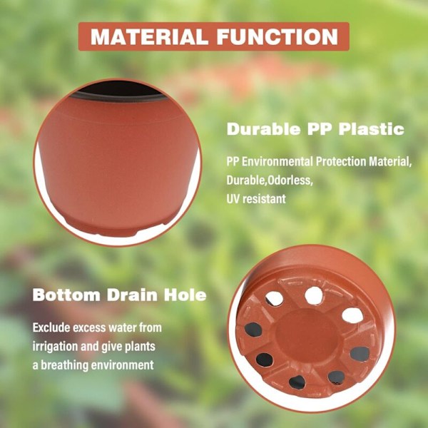 Myk plastpotte for frø, 10 cm diameter, 100 stk