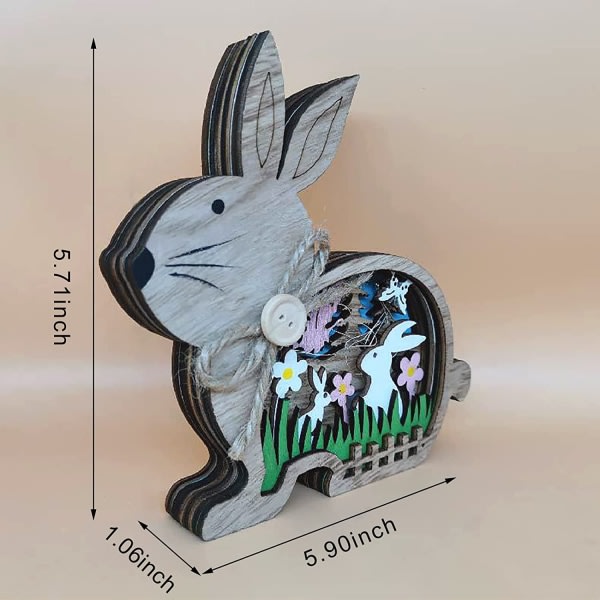 Påskeborddekorasjon Rustikk Trehåndverk Påskekanin