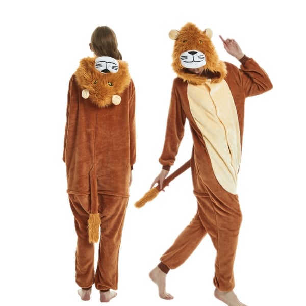sød tegnet anime animal pyjamas for män och kvinder - Perfet lion 140#