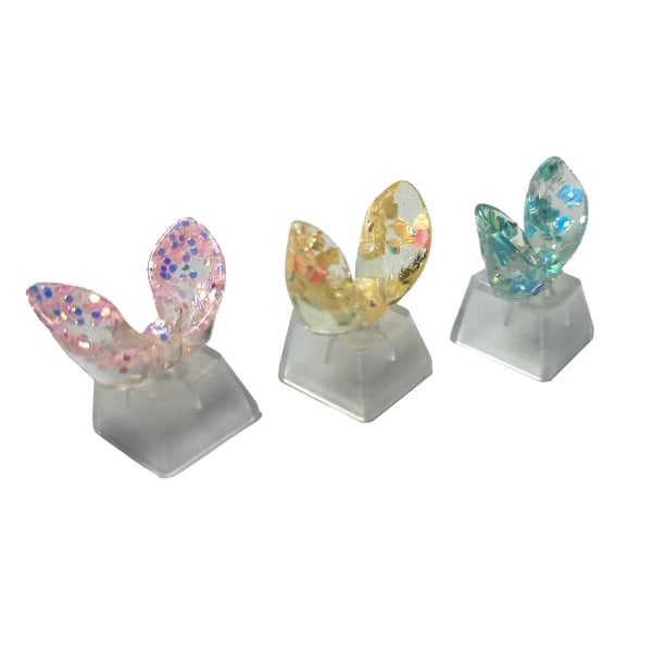 Taustavalaistu Bow Keycap Söpö Puhdas Ihana Rusetti Keycap Mekaaninen Näppäimistö Läpinäkyvä Keycap R4 Cap Keltainen