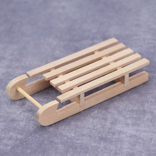 1/12 Dukkehus Jul Scene Model Slæde Juleæske Sæt Dockhus Miniature Dele Null - Juleæske