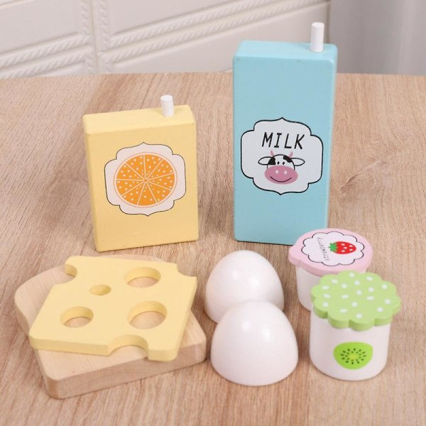 Kök låtsas leksak, trä Kök Matlagning Lek, låtsas lek apparat för barn, mat set, present till toddler flicka pojke leksak.