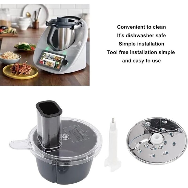 Grønnsakskutter for Thermomix TM6, multifunksjonelt mikselokk, kompatibelt med Thermomix-tilbehør,