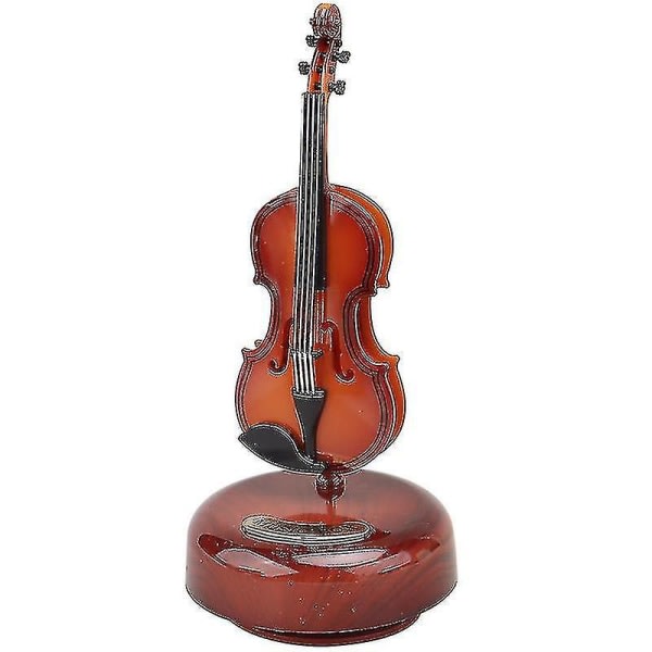 Roterende speldosa Mini violin gitarr hantverksinstrument