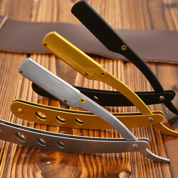 Barberkniv i Rustfritt Stål - Shavette Hårbortfjerning Svart 2-pakning 2-Pack