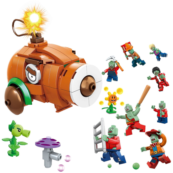 Planter vs. Puppet Zombies 8-i-1 Byggeleksagsmodel
