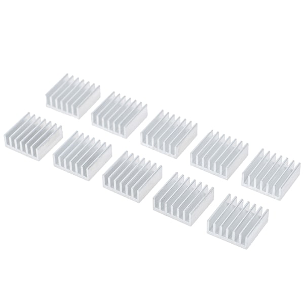 10 stk. 14*14*6mm Aluminium køleplade elektronisk chip radiator cool Silver One Size Silver One Size