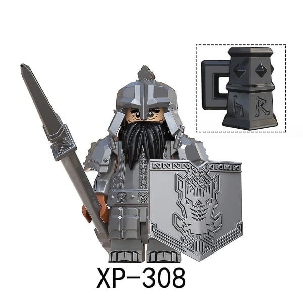 8 st Sagan om ringen byggsten docka dvärg serien ledare krigare krigare byggsten minifigur