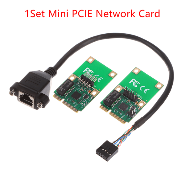 1Set Mini PCI-E nätverkskort 1000Mbps Gigabit Ethernet RJ45 LAN A