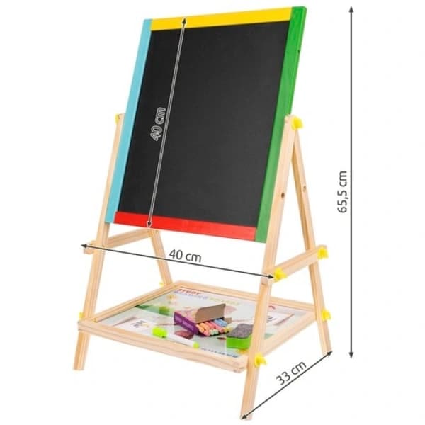 Whiteboard/Blackboard Tavle for Barn - Dobbeltsidig