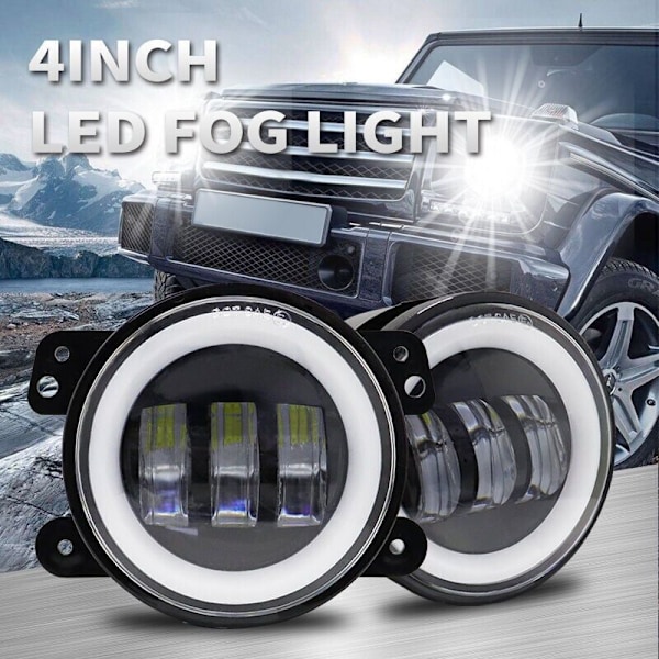 General Motors 4 tommers LED Tåkelys for Jeep Wrangler Jeep JK TJ - 2 stk