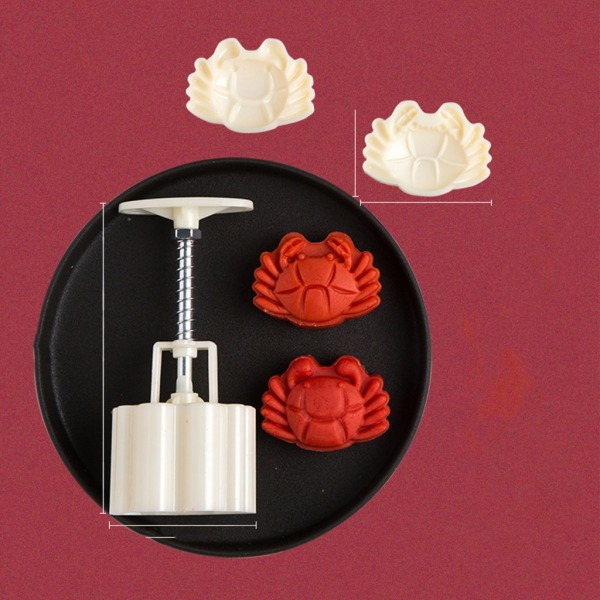 Mooncake-stämplar DIY Mooncake-formar Plast Mooncake-verktyg Handtryck Plastmaterial Baktillbehör för kök null - C