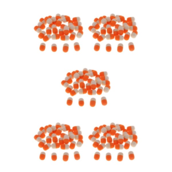 1/2/5 30st/Box For Pop Up Boilies For Floating Ball Beads Orange + White 12mm 5Set