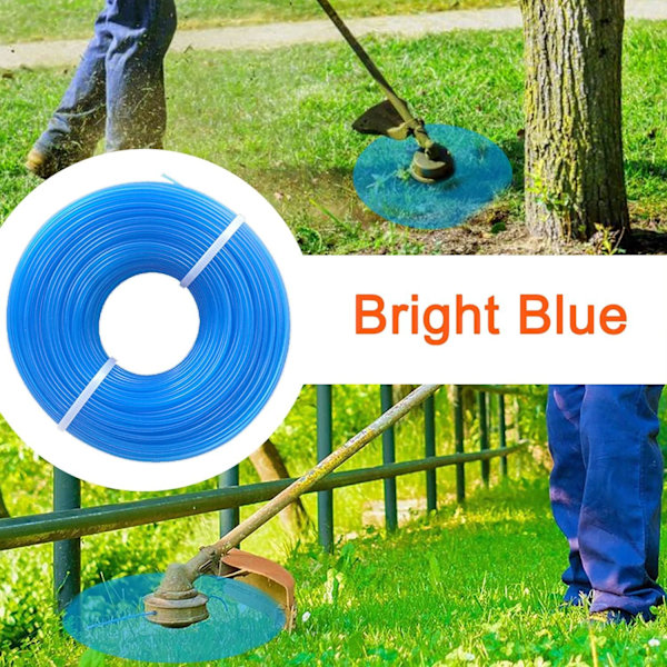 Rull med rund nylontråd for gresstrimmer Diameter 1,6 mm Lengde 100 m, Erstatningstråd for trimmer